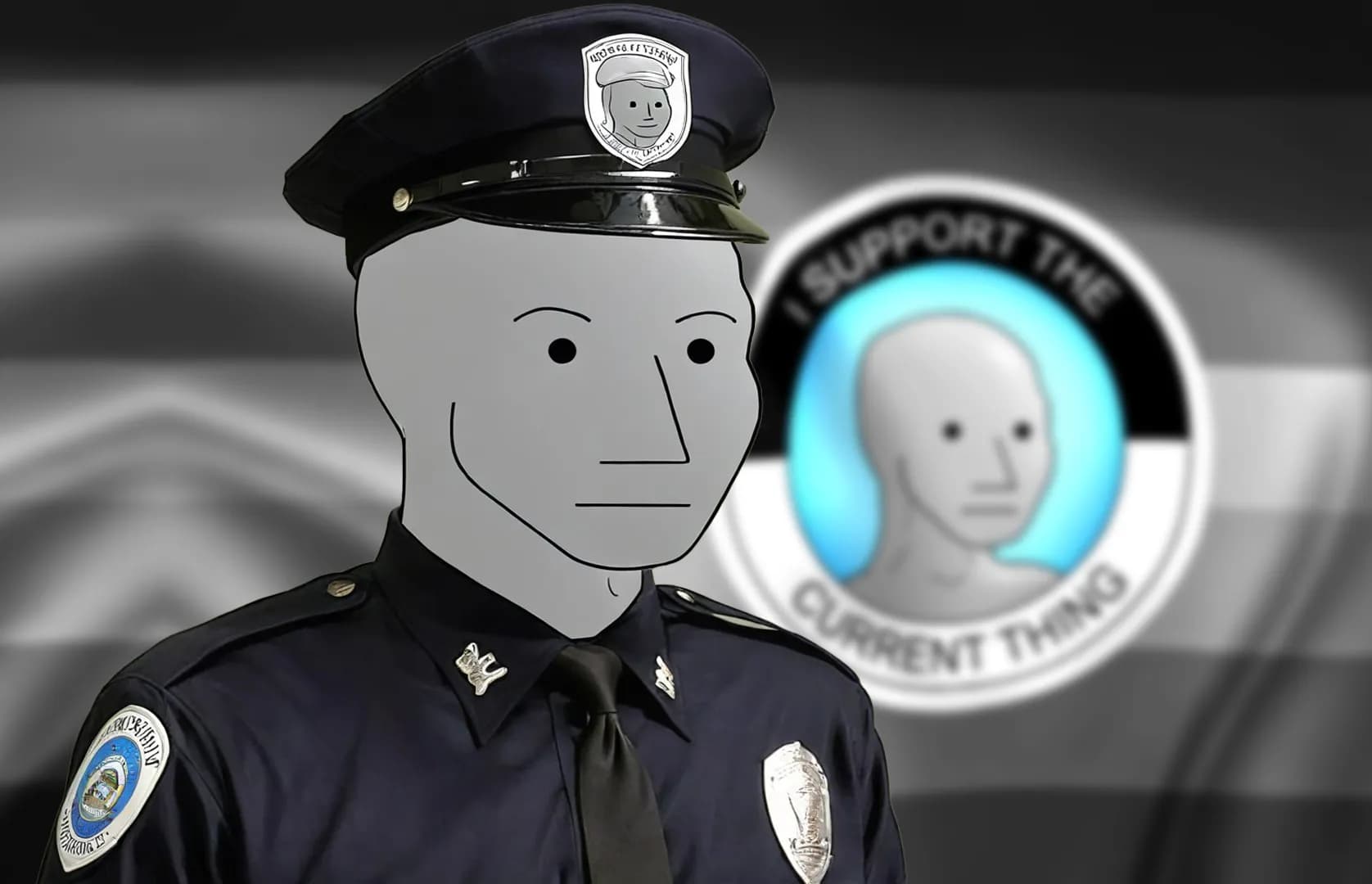 NPC Flag Police Meme