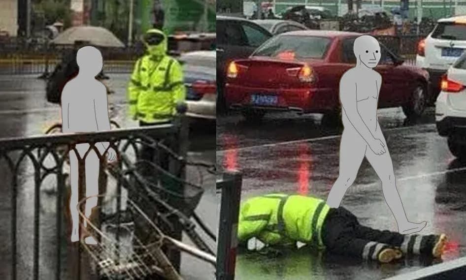 NPC Street Crossing Meme